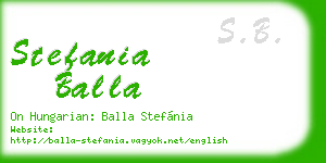 stefania balla business card